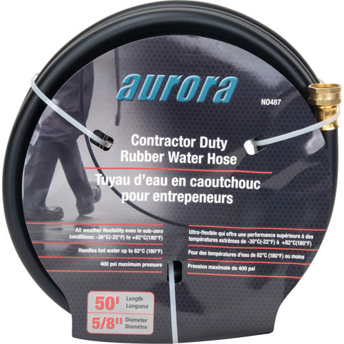 Contractor Duty Rubber Hose, Rubber, 5/8" dia. x 50' WestPier