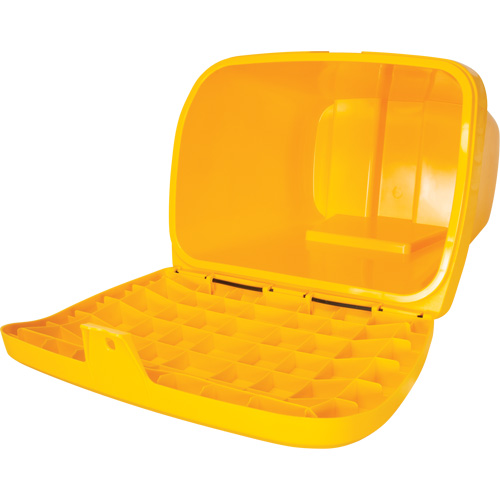 Salt & Sand Storage Bins, With Hasp, 21" x 27" x 26", 4.24 cu. ft., Yellow WestPier