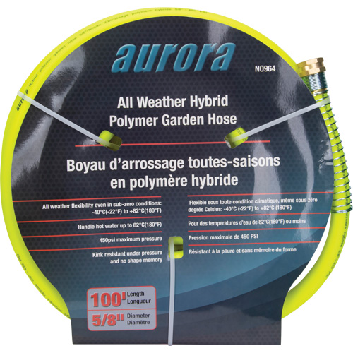 Hybrid Garden Hose, Copolymer, 5/8" dia. x 100' WestPier