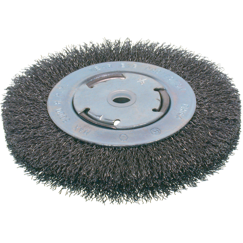 Economy Crimped Wire Wheel Brushes - Medium Face, 6" Dia., 0.014 Fill, 2" Arbor WestPier