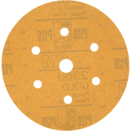 Hookit Dust-Free Sanding Disc, 6" Dia., P120 Grit, Aluminum Oxide, C-Weight WestPier