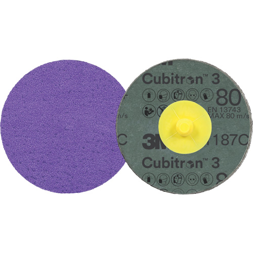 Cubitron 3 Roloc Fibre Disc, 2" Dia., 80+ Grit, Ceramic WestPier