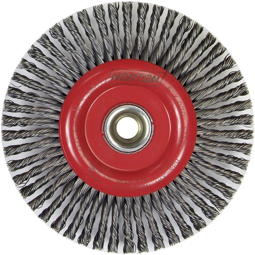 Stringer Bead Knot Wire Brush For Angle Grinders, 6" Dia., 0.02" Fill, 5/8"-11 Arbor, Steel WestPier