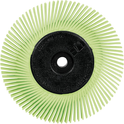 Brosse radiale en soies de pr&eacute;cision type A PN-RB avec adaptateur Scotch-Brite , C&eacute;ramique, Grain 50+, 6" dia. WestPier