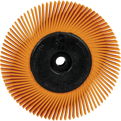 Brosse radiale en soies de pr&eacute;cision type A PN-RB avec adaptateur Scotch-Brite , C&eacute;ramique, Grain 80+, 6" dia. WestPier