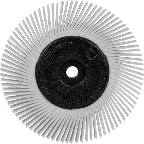Brosse radiale en soies de pr&eacute;cision type A PN-RB avec adaptateur Scotch-Brite , C&eacute;ramique, Grain 120+, 6" dia. WestPier