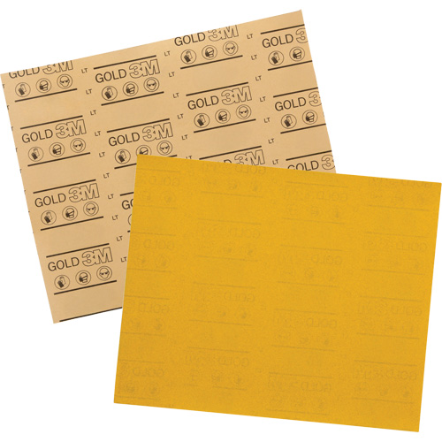 Gold Abrasive Sheet 12544, 9" x 11", 220 Grit, Aluminum Oxide WestPier