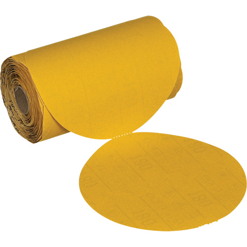 Disque abrasif dor&eacute; en rouleau Stikit 09314, 6" dia., Grain 180, Oxyde d'aluminium WestPier