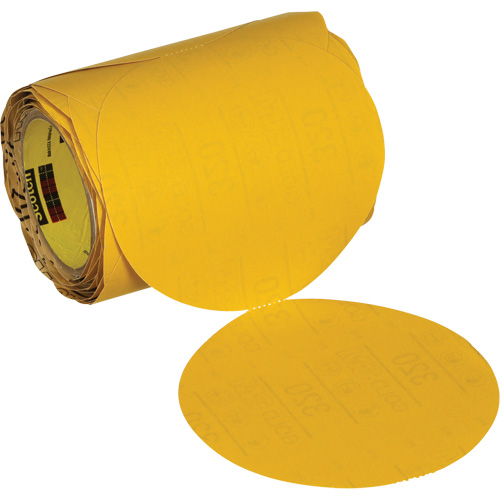 Disque abrasif dor&eacute; en rouleau Stikit 09317, 6" dia., Grain 320, Oxyde d'aluminium WestPier