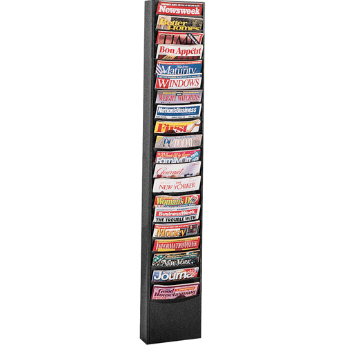 Pr&eacute;sentoirs, Stationnaire, 20 fentes, Acier, 13-1/8" la x 4-1/8" p x 58 1/2" h WestPier