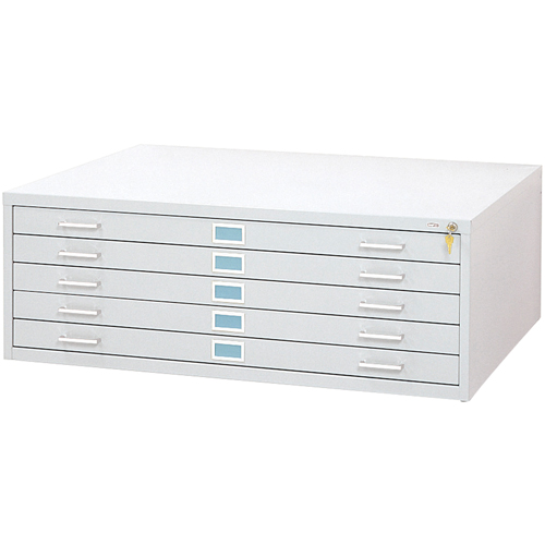 Steel Plan Files-5 Drawer, 5 Drawers, 46-3/8" W x 35-3/8" D x 16-1/2" H WestPier