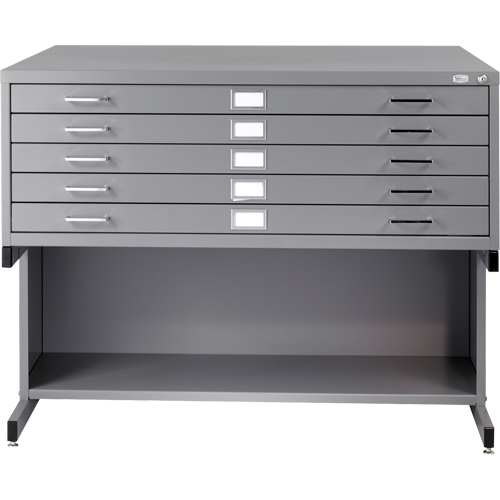 Steel Plan Files, 5 Drawers, 53-3/8" W x 41-3/8" D x 16-1/2" H WestPier