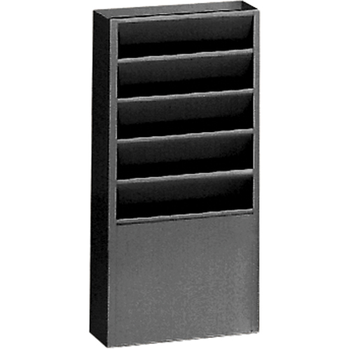 Literature Storage Racks, Stationary, 5 Slots, Steel, 9-3/4" W x 4-1/8" D x 21" H WestPier
