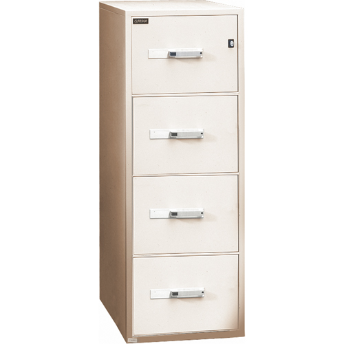 Fire Resistant Filing Cabinets, Steel, 4 Drawers, 19-3/4" W x 31" D x 54" H, Beige WestPier