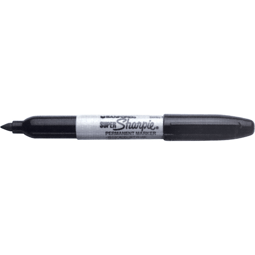 Permanent Markers - Super, Black, Fine Tip WestPier