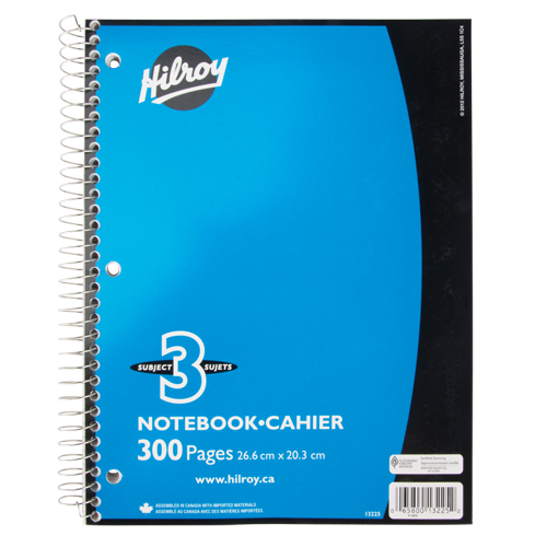 3 Subject Spiral Notebook WestPier