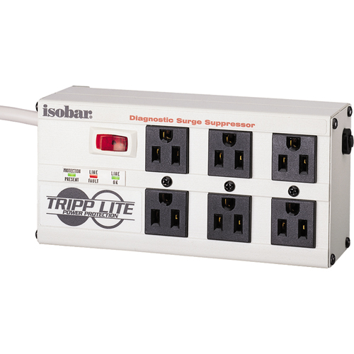 Isobar&reg; Premium Surge Suppressors, 6 Outlets, 2850 J, 1440 W, 6' Cord WestPier