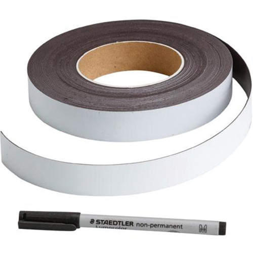 &eacute;tiquette magn&eacute;tique inscriptible, Magn&eacute;tique, 600" lo x 1" la WestPier