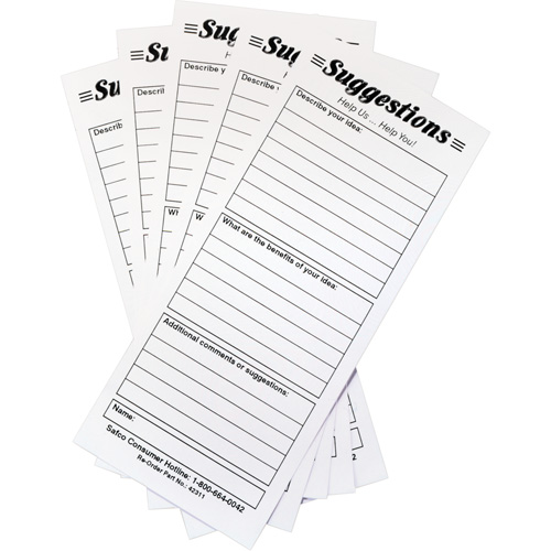 Suggestion Boxes - Suggestion Cards, 25/pkg WestPier