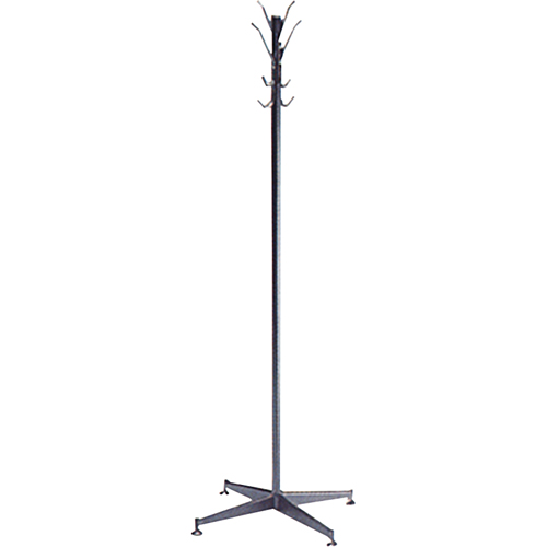 Coat Tree, 60" H, Steel, Black, 8 Hook(s) WestPier