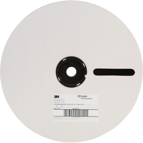 Attache r&eacute;sistant aux plastifiants, Boucle, 50 vg x 1", Adh&eacute;sif, Noir WestPier