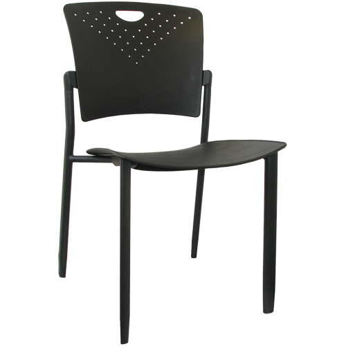 Chaises empilables MaxX StaxX, Polypropyl&egrave;ne, Hauteur 17-1/4", Capacit&eacute; 275 lb, Noir WestPier