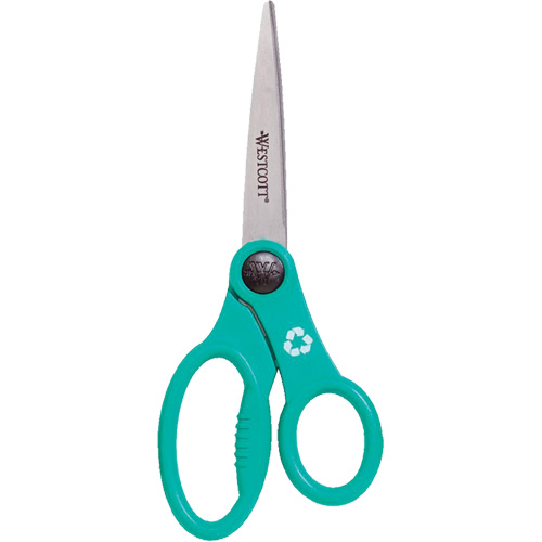 KleenEarth&reg; Recycled Scissors, 8", Rings Handle WestPier