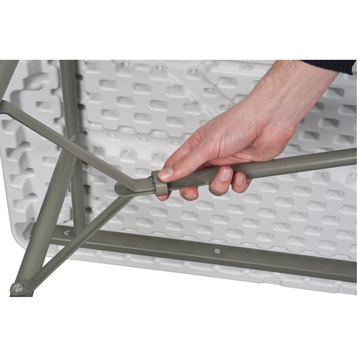 Folding Table, Rectangular, 48" L x 24" W, Polyethylene, White WestPier
