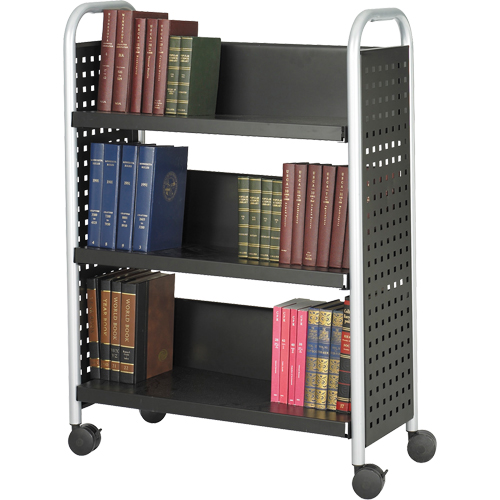 Chariots pour livres Scoot, 200 lb Capacit&eacute;, Noir, 14-1/4" p x 33" la x 44-1/4" h, Acier WestPier