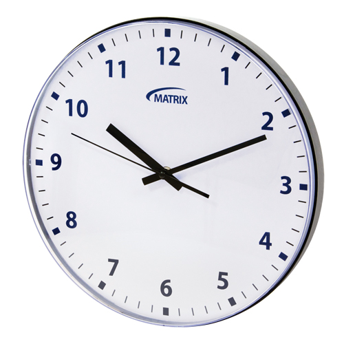 12 H Clock, Analog, Battery Operated, 12-3/4", Black WestPier