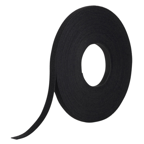 One-Wrap&reg; Fastener Tape, Hook & Loop, 25 yds x 1/2", Self-Grip, Black WestPier