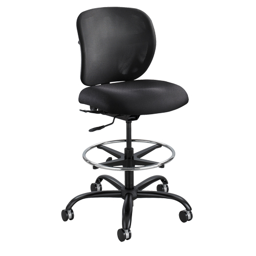 Vue Heavy-Duty Stool, Nylon, Black, 350 lbs. Capacity WestPier