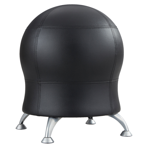 Zenergy Ball Chair, Vinyl, Black, 250 lbs. Capacity WestPier