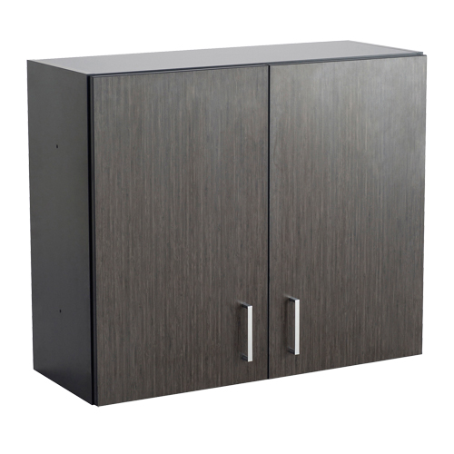 Modular Wall Cabinet, 30" H x 36" W x 15" D, 1 Shelves, Melamine, Asian Night/Black WestPier