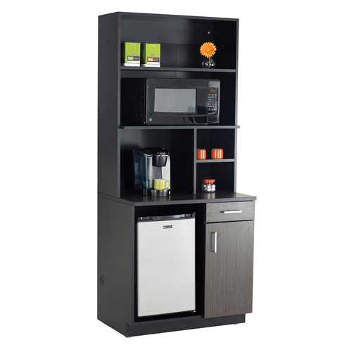 Modular Cabinet, Melamine, 39" H x 36" W x 25" D, Asian Night/Black WestPier
