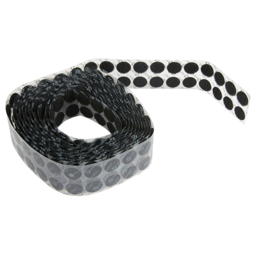 Fastener Coins, Hook & Loop, 3/4" Dia., Adhesive, Black WestPier