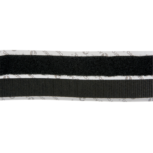 Attache, Boucle et crochet, 15' x 3/4", Adh&eacute;sif, Noir WestPier