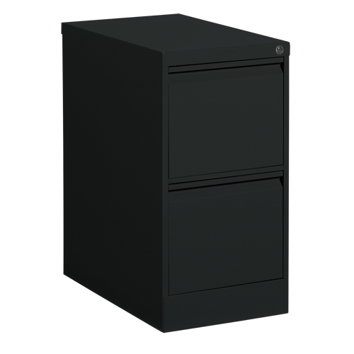Classeur vertical, Acier, 2 tiroirs, 15-1/7" la x 25" p x 29" h, Noir WestPier