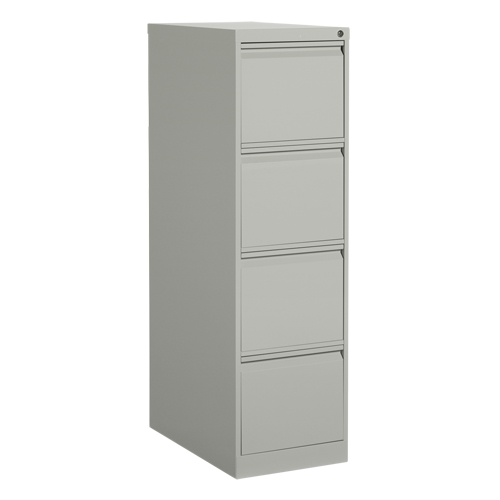 Vertical Filing Cabinet, Steel, 4 Drawers, 15-1/7" W x 25" D x 52" H, Grey WestPier
