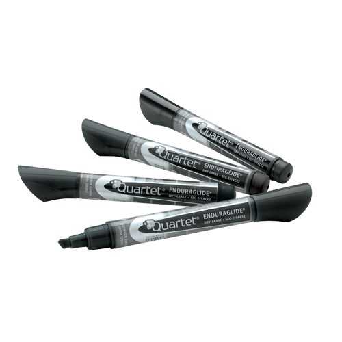 EnduraGlide&reg; Dry-Erase Markers, Black, Chisel Tip WestPier
