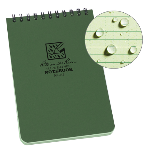 Pocket Top-Spiral Notebook, Soft Cover, Green, 100 Pages, 4" W x 6" L WestPier