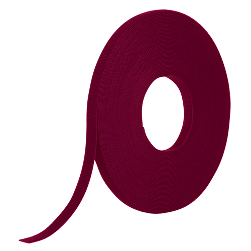 One-Wrap&reg; Fire-Retardant Fastener Tape, Hook & Loop, 25 yds x 1/2", Self-Grip, Cranberry WestPier