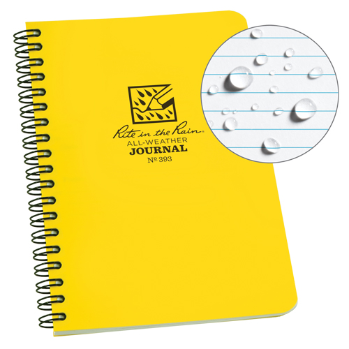 Carnet de notes de poche &agrave; spirale lat&eacute;rale, Couverture souple, Jaune, 64 Pages, 4-5/8" , 7"  WestPier