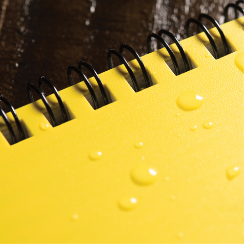 Carnet de notes de poche &agrave; spirale lat&eacute;rale, Couverture souple, Jaune, 64 Pages, 4-5/8" , 7"  WestPier