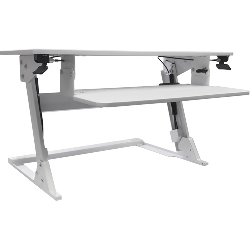 Goya Sit-Stand Workstation, Desktop Unit, 21" H x 35-2/5" W x 24" D, White WestPier