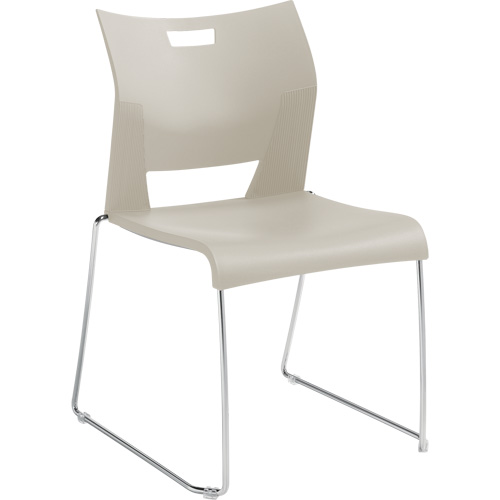 Chaise de formation sans bras Duet, Plastique, Hauteur 33-1/4", Capacit&eacute; 350 lb, Blanc WestPier