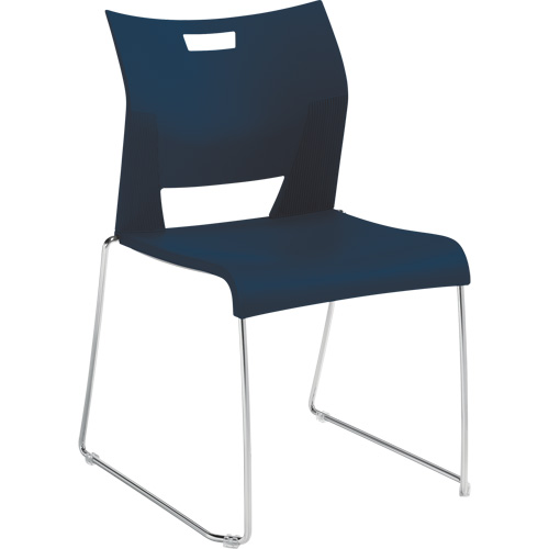 Chaise de formation sans bras Duet, Plastique, Hauteur 33-1/4", Capacit&eacute; 350 lb, Bleu WestPier