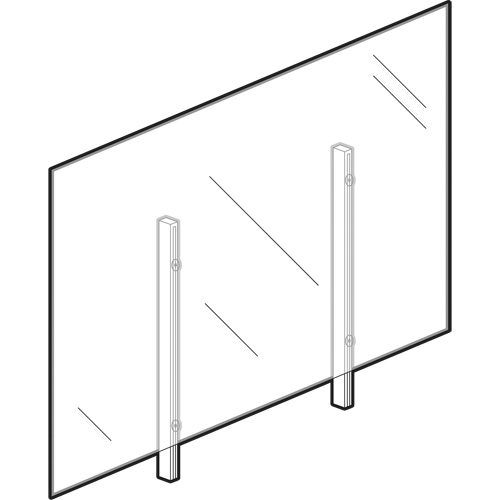 Vitre hygi&eacute;nique, 36" la x 36" h WestPier