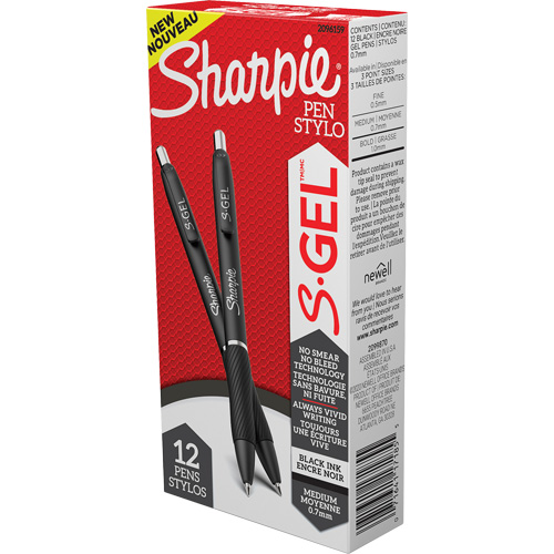 Stylo S-Gel, Noir, 0,7 mm, R&eacute;tractable WestPier