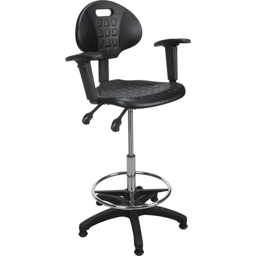 Heavy-Duty Ergonomic Stool with Adjustable Arm Rests, Stationary, Adjustable Height, 250 lbs. Capacity WestPier